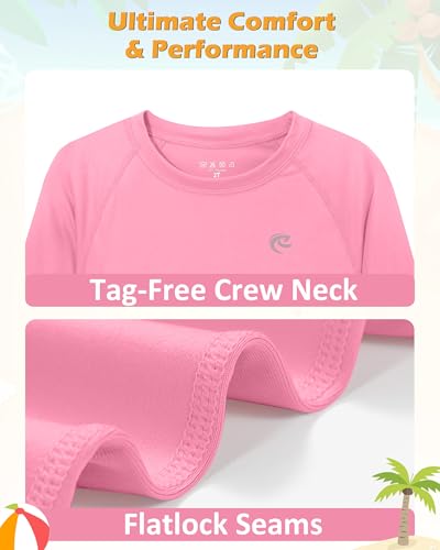 Image of Boys UPF 50+ Swim Shirt Long Sleeve, 1 or 2 Pack Rash Guard Tops