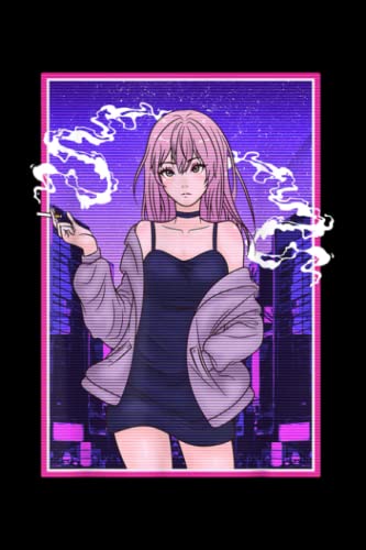 Notebook Retro Vaporwave Anime Girl Cute Aesthetics Lover: Checklist, Budget, Journal, Diary, Log, Tax, 6 x 9 inch, 110 Pages image 2