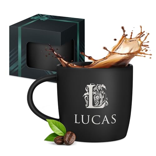 Maverton Mug personnalisable pour hommes - 400ml Tasse à Café Gravée avec Prénom et Texte - Mug...