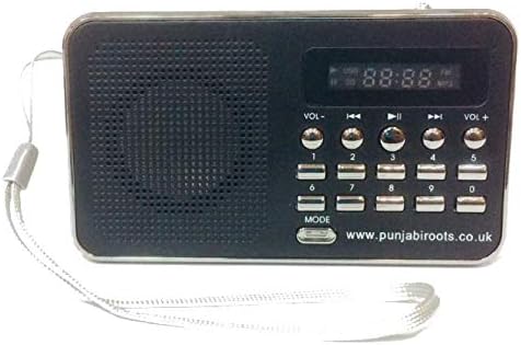 Gurbani MP3 Player with over 1200 tracks of Nitnem, Sukhmani Sahib,Katha,Kirtan, and Gurbani tracks - Black
