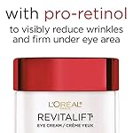 L'Oreal Paris Skincare Revitalift Anti-Wrinkle and Firming Eye Cream with Pro Retinol, Treatment to Reduce Dark Circles, Fragrance Free, 0.5 oz. - Image 3