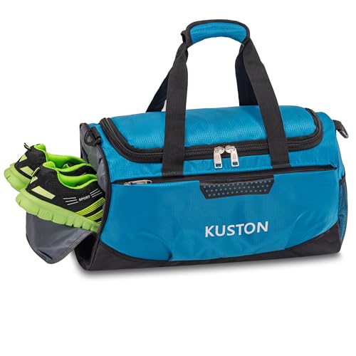 Kuston Sports Gym Bag with Shoes Compartment Travel Duffel Bag for Men and Women