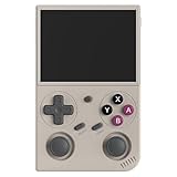 G350 Handheld Game Console , 3.5 Inch IPS Screen Linux System 3200 mAh Battery 4371 Games Preloaded , Portable Retro Video Games Console Support Wired Controller and Earphone (Gray)
