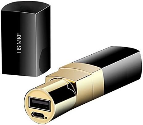 LISIMKE Lipstick PowerCore Portable Charger,Power Bank, 3000mAh External, 3 USB Ports for iPhone, iPad, Samsung Galaxy, Android and Other Smart Devices
