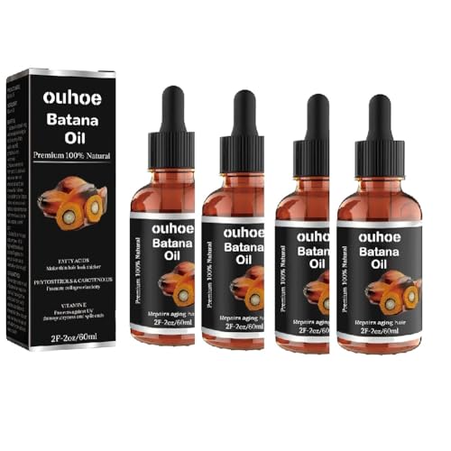 batana oil for hair パタナ ヘアケア オイル 60ml 滑らかな髪 抜け毛の予防 髪の強化 栄養 保湿 スキンケア エッセンシャル 天然 Healthy Hair 男女兼用 (4個)