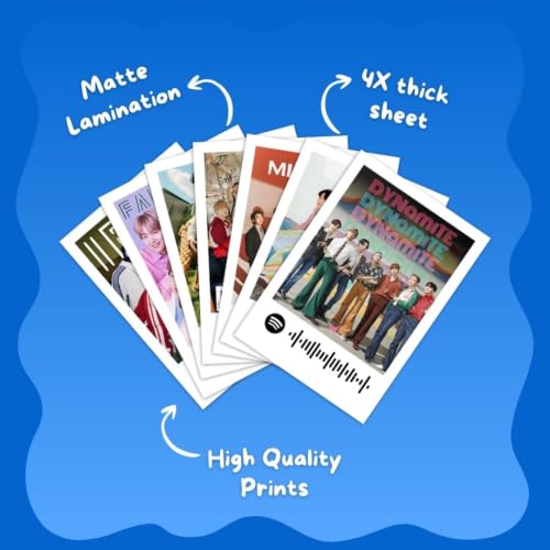 Image of Bangtan B-T-S Photocards | Jungkook Songs Mini Poster Kit (Set of 35) | Dynamite, Butter, Idol Songs Compact Size (8 x 6 cm) Posters for Phone Accessories, Bedroom, Office, Living room, Dorm room (C 075)
