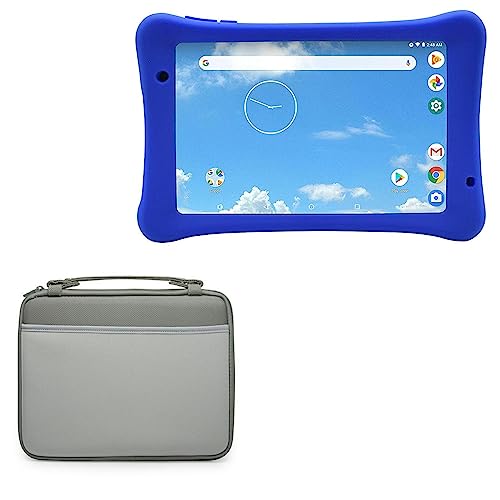 BoxWave Case Compatible with iView Hercules (8 in) - Hard Shell Briefcase, Slim Messenger Bag Briefcase Cover Side Pockets - Pewter