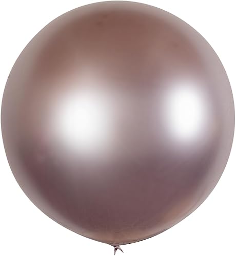 Balloonify - Globos gigantes de 36 pulgadas, 10 globos gruesos, látex fuerte, relleno de helio o aire, globos redondos gigantes de champán metálico,