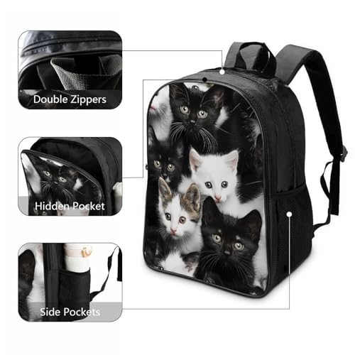 Mochila de gato 3D preescolar con ajuste de pecho para cuidar la espalda de niñas 3
