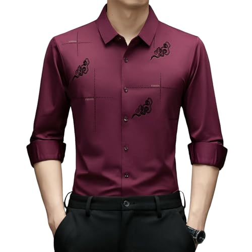 Camisa de manga larga informal YEBAITOU con acabado premium