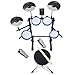 Rocksocki Electric Drum Set, Electronic Drum Kit for Beginner Junior with 180 Sounds, 4 Quiet Mesh Pads, 9