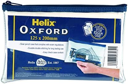 Helix 930710 Oxford pudełko na ołówki, 4 cm, przezroczyste
