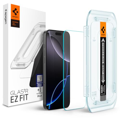 Verre trempé iPhone 16 Pro Max Spigen Glas.tR film anti rayures 9H