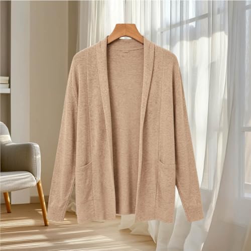 Long Cardigans for Women Brushed Long Sleeve Open Front Coat with Pockets - image 3