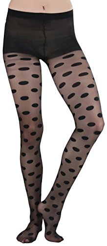 Image of ToBeInStyle Women's Fun Polka Dot Tights Pantyhose & Thigh High Socks Hosiery