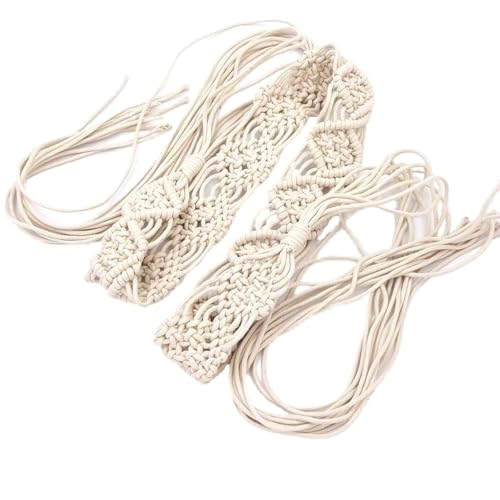 SYSUII Cinturón trenzado para mujer, estilo bohemio, cinturón de cintura, cinturón de borla, cinturón para mujer, cinturón de cintura trenzado, cadena de borla, cinturón de cuerda, cinturón para falda