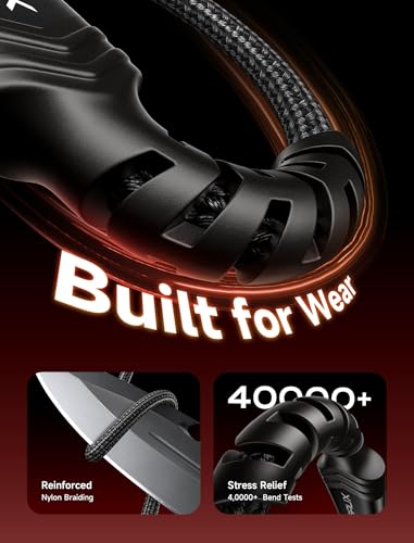 image for JSAUX USB C Cable [2-Pack 6.6ft], USB A to USB Cord Fast Charging for 