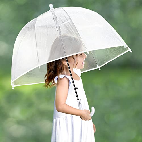 Roniare Kids Clear Bubble Umbrellas For Rain Dome Windproof Umbrella For Kid Girls And Boys, Clear #TOP1