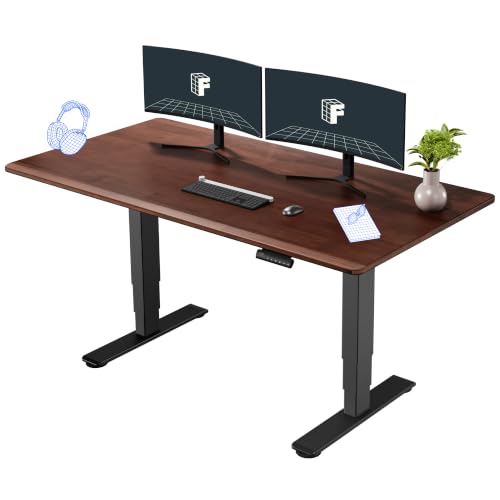 Image of FLEXISPOT E6 Solid Wood Dual Motor 3-Stage Electric Standing Desk, 63 x 30
