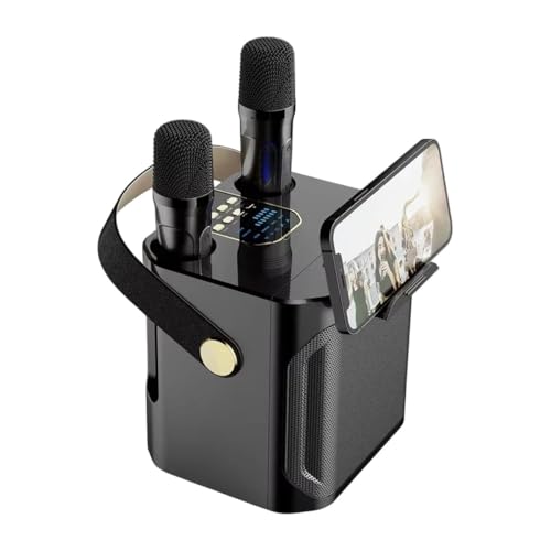 Optimized Power Karaoke BIIuetuoth Speaker with Dual Microphone Boombox Portable 360 Stereo Surround Waterproof Wirreless Subwoofer New 2026 High for Reliable Electronic Component
