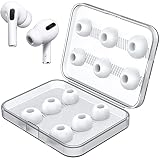イヤーピース AirPods Pro 第1/2世代対応 airpods イヤーピース シリコン airpods proイヤーチップ 分離可能 遮音 脱落防止 収納ケース付 6ペア [S/M/Lサイズ各2ペア] ホワイト