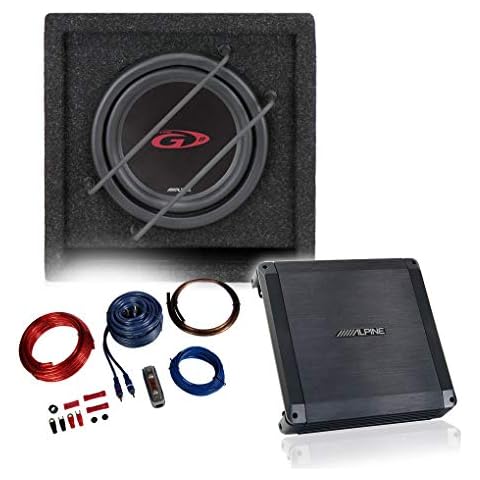 Alpine Bass Package 2-Channel Power Amplifier + 20 cm Subwoofer + Cable Set Cover