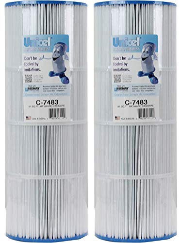 Unicel C-7483 81 Square Foot Media Replacement Pool Filter Cartridge with 176 Pleats, Compatible with Hayward Pool Products (2 Pack)