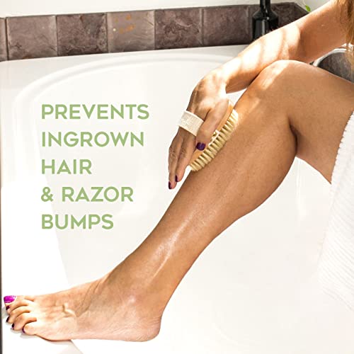 Zen Me Premium Vegan Dry Brush, Exfoliating Brush With Firm Cactus Bristles For Cellulite And Lymphatic, Body Scrub Brush For Vegan Skincare, With Detox Ebook Gift #TOP5