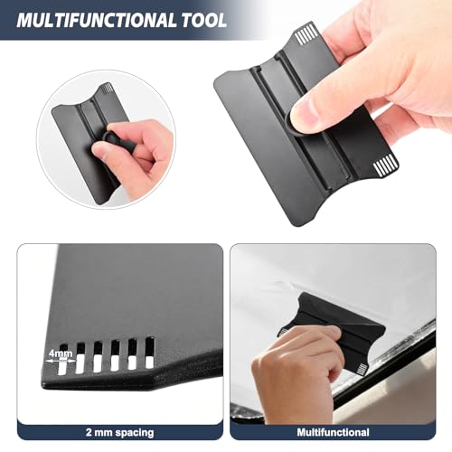 Image of EHDIS Window Tint Tool Kit - Window Tint Squeegee with Blade Guide Slots for Precise Distance Cuts,Window Film Cutter, Dual Head Mini Quarter Squeegee for Window Film and Vinyl Wrap Application