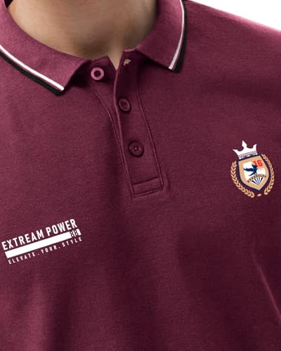 Image of Noble Monk Men's Regular Fit Polo T Shirt |Half Sleeves |Collar Tshirts T Shirt | Casual Tshirt