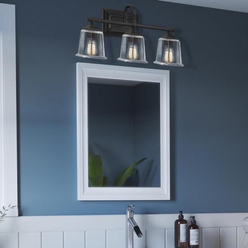 Quoizel Nicholas 22" Wide Earth Black 3-Light Vanity Bath Light by Quoizel - Image 7