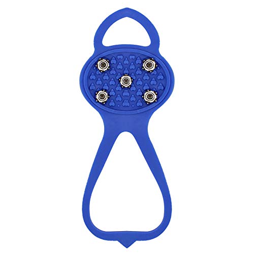 GJKK Schuhkrallen Spikes Spikes für Schuhe Winter, Schnee Spikes Universelle rutschfeste Greifer-Spikes Steigeisen für Bergschuhe 5-Stud Ice Snow Shoe Spikes Schuhkrallen Anti Rutsch Schuhspikes Cover