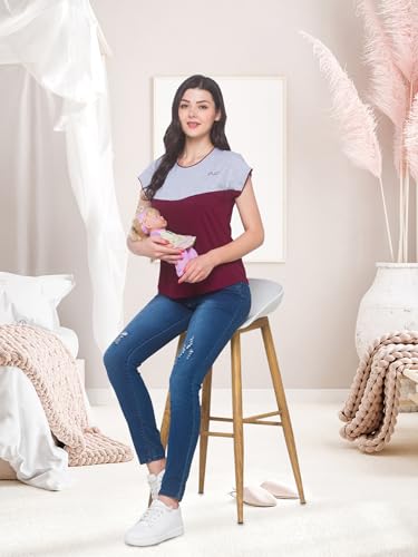 Image of AV2 Women Cotton Nursing Regular Fit Top
