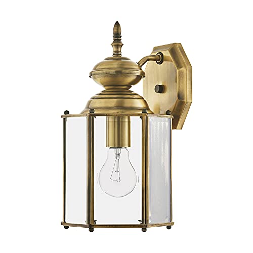 Image of Livex Lighting 2007-01 Outdoor Wall Lantern, Antique Brass