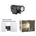 Comunite Tactical Flashlight 600 Lumen 2 Light Modes Rechargeable Ultra-Compact, Quick Release Waterproof Light Rail Mounted with Charger, Batteries Included(Black)