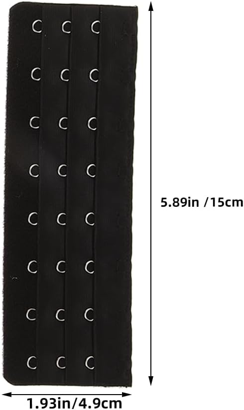 BESPORTBLE Women's Bra Extenders 8 Hook 3 Rows, Elastic Bra Back Clips Soft Strap Extension (Black, Beige)