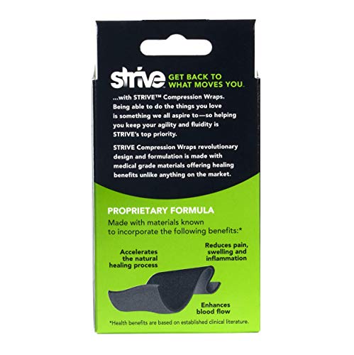 Strive Compression Infrared 4"X60" Therapy Wrap For Wrist, Arm, Leg, Ankle, Elbow. Enhances Blood Flow, Reduces Swelling, Accelerates Healing. Black, Made In The Usa #TOP5
