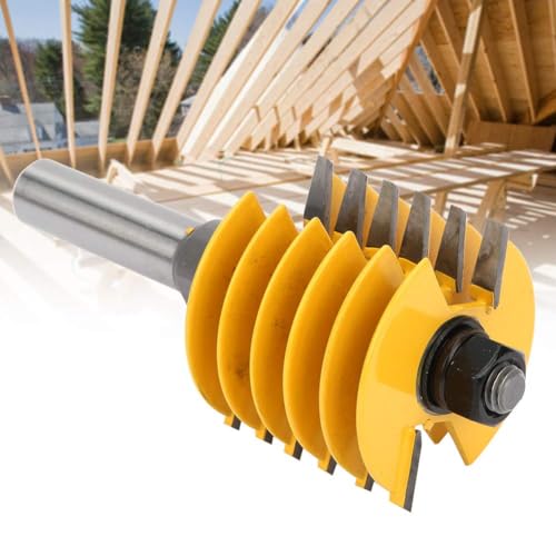 1/2 Inch Shank Finger Glue Joint Router Bit Wood Chisel Milling Cutter with Bearing Carpenter Tool, for Woodworking Carpenter, Doors, Tables, Frames, Cabinets