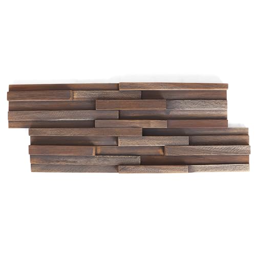 Stone Ten Teak 3D Wall Panels - Wood Planks -
