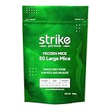 STRIKE Large Frozen Mice for Snake Food, Ideal Size Feeder Mice for Adult Ball Pythons, Large Carnivorous Lizards, Adult King Snakes and Rosy Boas (18-29 Grams) (2.5-3.5 inches), 50 Count