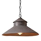 Irvin's Country Tinware Shopkeeper Shade Light with Reg Star in Kettle Black