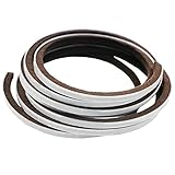 VideoPUP Adhesive Brush Weather Stripping,196.8in 3/8 Inch x 5/8 Inch Felt Door Pile Weatherstrip Do