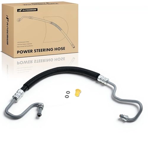 A-Premium Power Steering Pressure Hose Line Assembly Compatible with GMC Chevrolet Cadillac Models - Silverado 1500 2500 3500 Escalade Sierra 1500 2500 Yukon with O-ring Pump To Gear