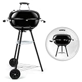 18 Inch Charcoal Grill, Leonyo Portable Barbecue Kettle Grill, Round Smoker with...
