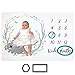 Manta Mensual De Hito Para Bebé, Unisex | Manta Mensual De Bebé Para Fotos | Regalos Personalizados Para Futuras Mamás | Registra Su Edad Y Crecimiento | Suave, Gruesa Y Grande