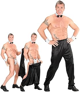WIDMANN wdm80965 ? Costume For Adults spogliarellista Strap Trousers, Black, M