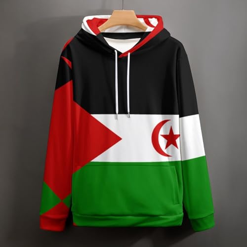 Sweat à capuche Sahara Occidental pull imprimé 3D mixte - 6