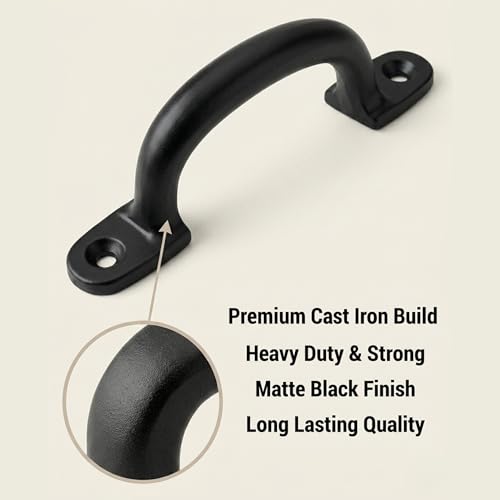 Image of Mix&Match 4inch Drawer Handle Black Matte Finish Pull Knob Pack of 6
