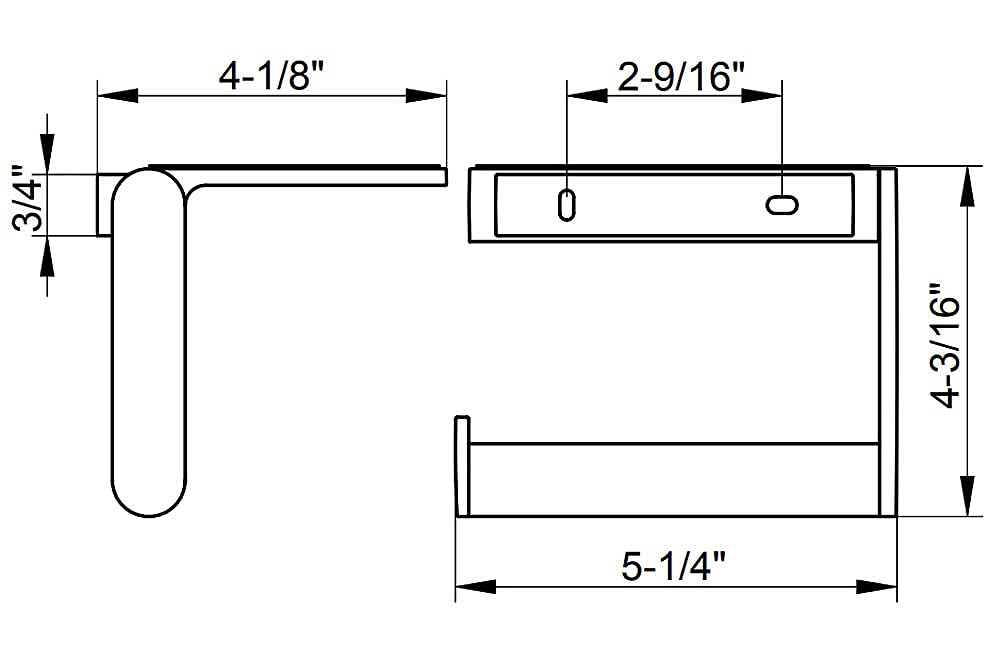 Keuco Toilettenpapierhalter PLAN offene Form, Links verchromt