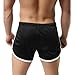 ZERAOKE Men Summer Elastic Mesh Quick Dry Shorts Beachwear for Vacation Workout Gym Sports Running Fitness-Black White-XL